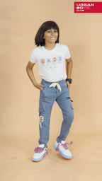 LIGHT BLUE 4 WAY LYCRA CARGO PANT