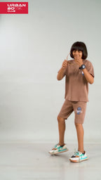 KHAKI STREETMODE BOYS CO-ORD - DOWN SHOULDER EDITION