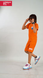 ORANGE URBANBOYS LUXE EDITION SHORTS CO-ORD SET
